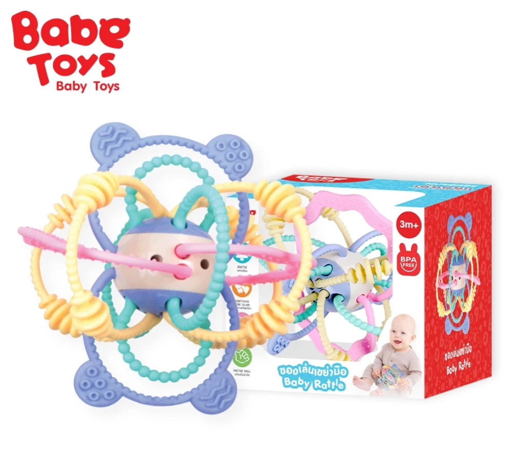 Nuebabe เขย่ามือยางกัด เขย่ามีเสียง ยางกัด นุ่ม ยืดหยุ่นได้