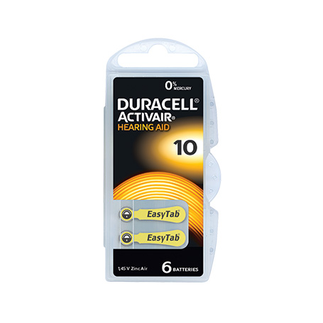 ถ่านเครื่องช่วยฟัง Duracell เบอร์ 10