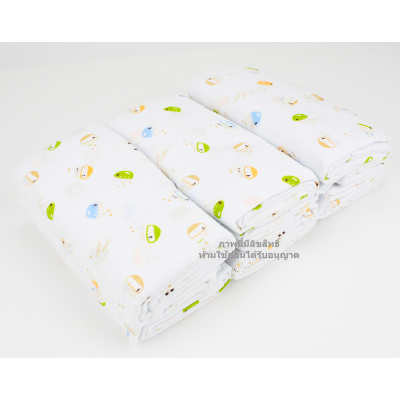 Little Home Baby [12ผืน] [27x27นิ้ว] [คละลาย] ผ้าอ้อมสำลี พิมพ์ลาย สำหรับเด็ก