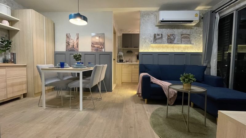 ให้เช่าคอนโด เอลลิโอ เดล เนสท์ พื้นที่ 45 ตรม. 2 ห้องนอน เช่า 22,000 บาท/เดือน