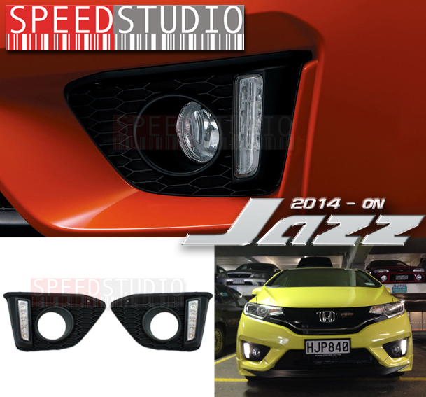 ครอบไฟตัดหมอก DRL Day time running Light LED Honda jazz 2014-2015