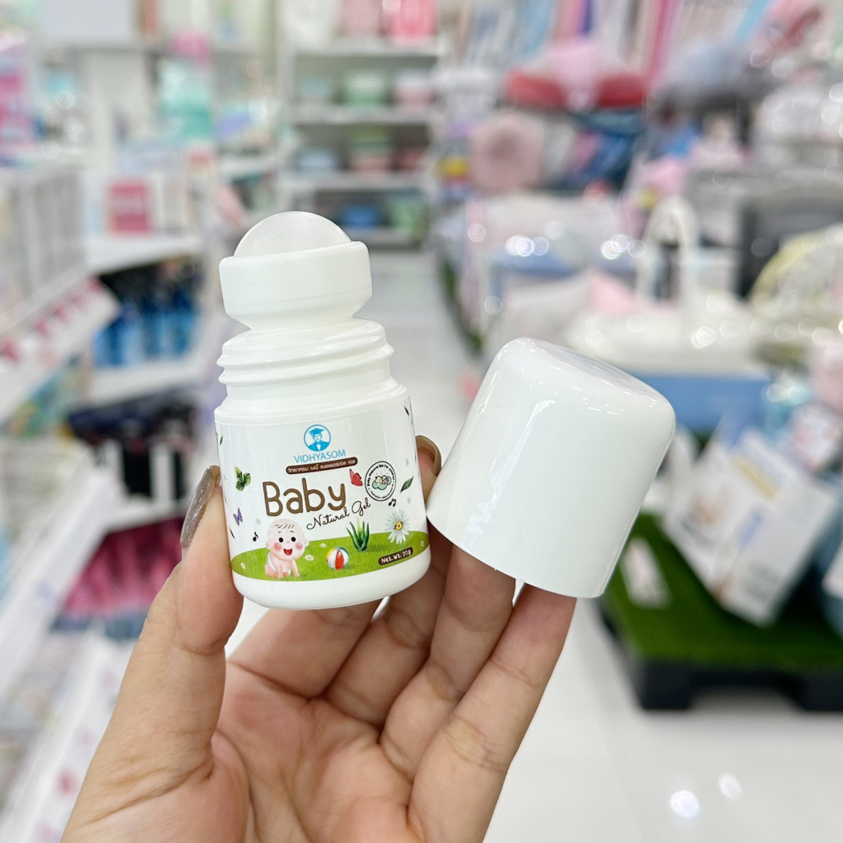 Vidhyasom มหาหิงค์ เบบี้เจล วิทยาศรม แบบลูกกลิ้ง Baby Natural Gel