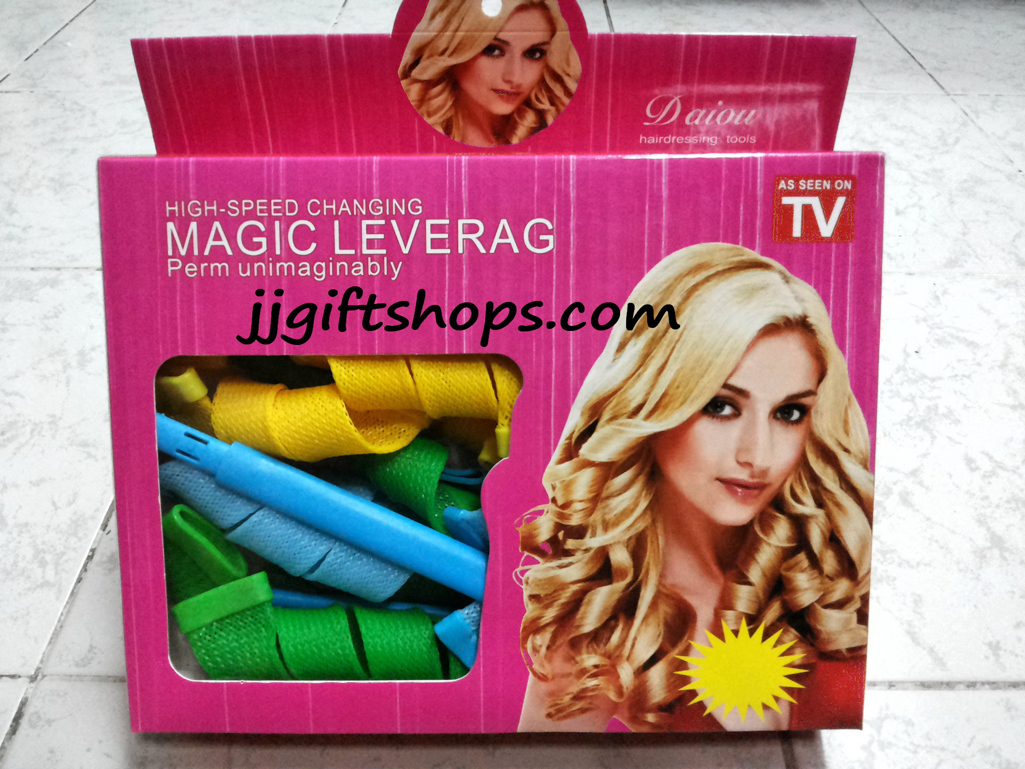 โรลม้วนผม ลอนโปเต้ ลอนเจ้าหญิง Magic leverag Hair roller 1กล่องมี 18 ชิ้น
