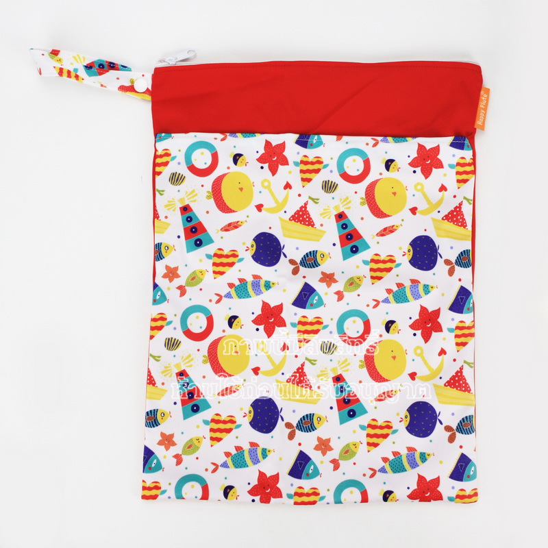 Happy Flute กระเป๋าใส่ผ้าเปียก/กางเกงผ้าอ้อม ขนาด30x40ซม.
