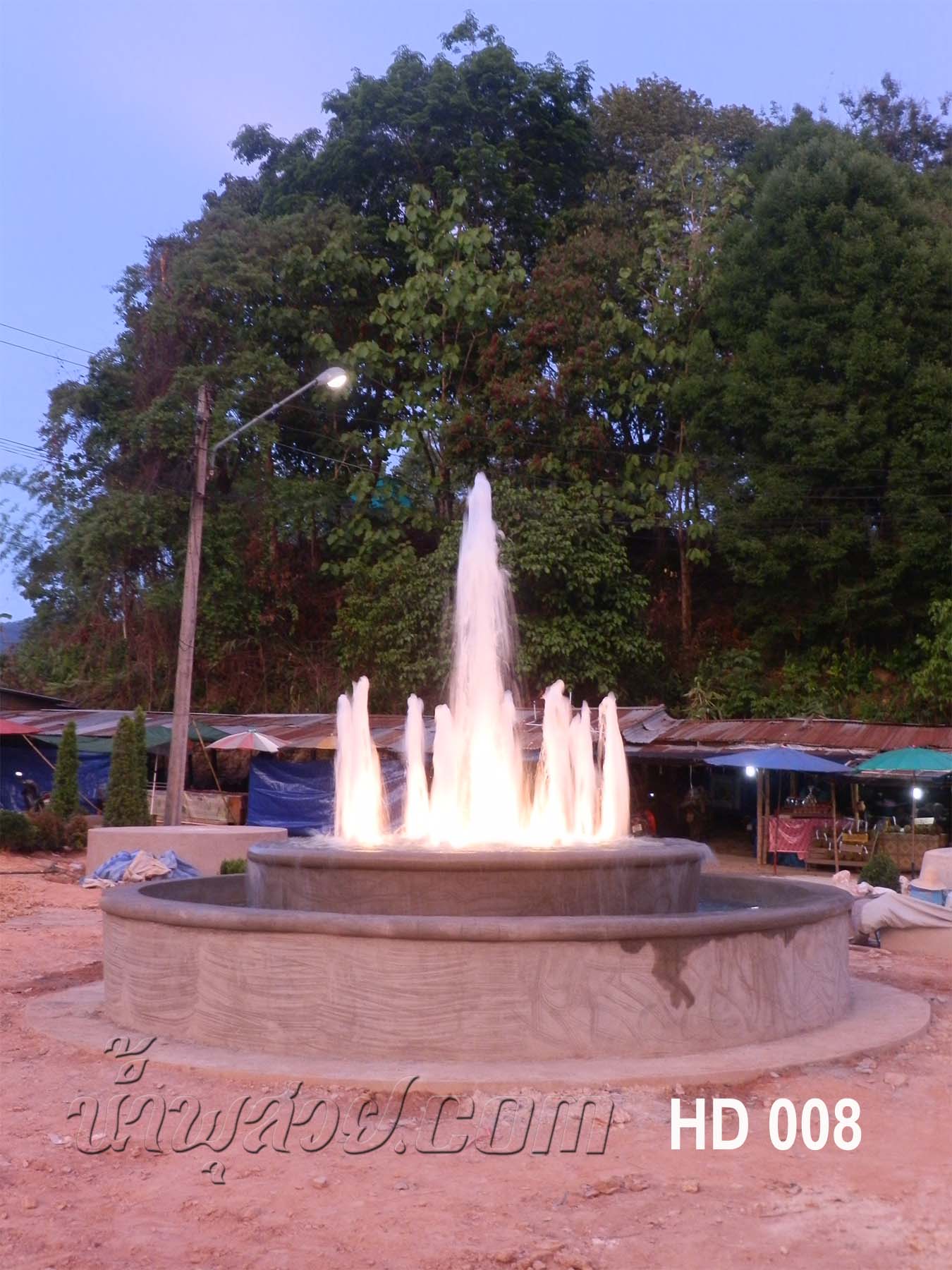 บ่อน้ำพุ วงกลม 2 ชั้น ที่เทศบาลตำบลหัวดง อ.ลับแล จ.อุตรดิตถ์