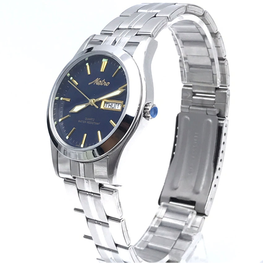 Metro นาฬิกาข้อมือผู้ชายสแตนเลสสตีล รุ่น 28355M-SBL