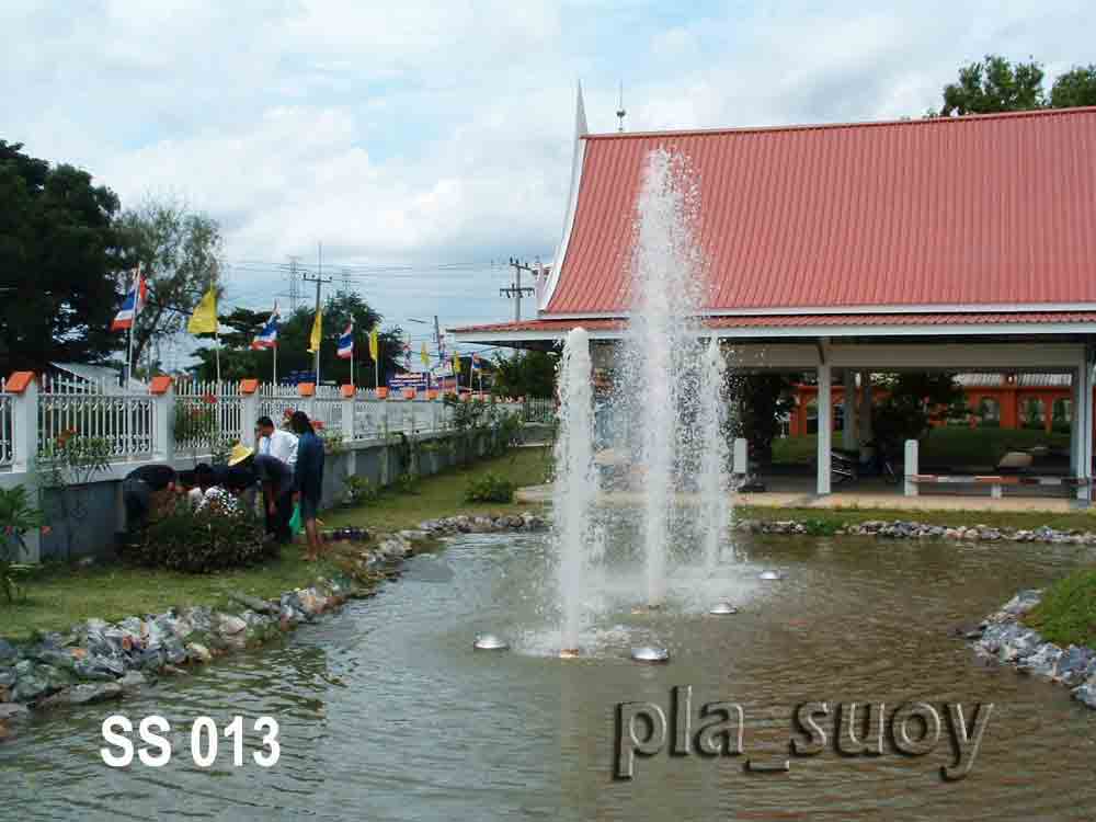 น้ำพุทุ่นลอย ทรงต้นสน 3 หัว