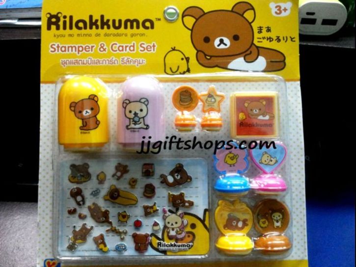 ชุดแสตมป์ และการ์ด หมี ริลัคคุมะ Rilakkuma