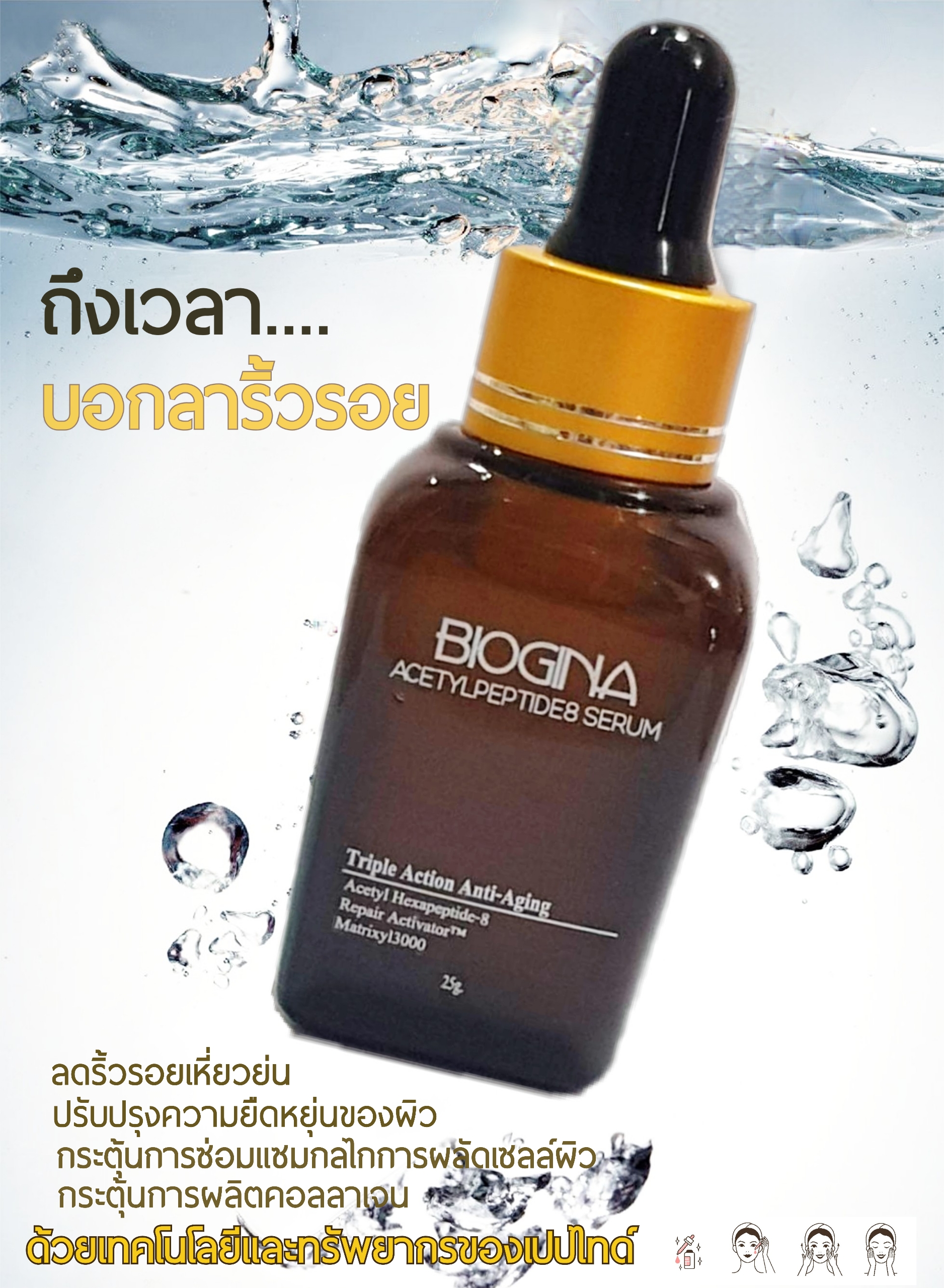 เซรั่มลดริ้วรอย BIOGINA ACETYPEP8 SERUM ขนาด 25g.