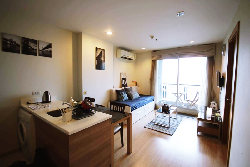 ให้เช่าคอนโด ริทึ่ม รัชดา-ห้วยขวาง พื้นที่ 46 ตร.ม. 1 ห้องนอน เช่า 22,000 บ/ด