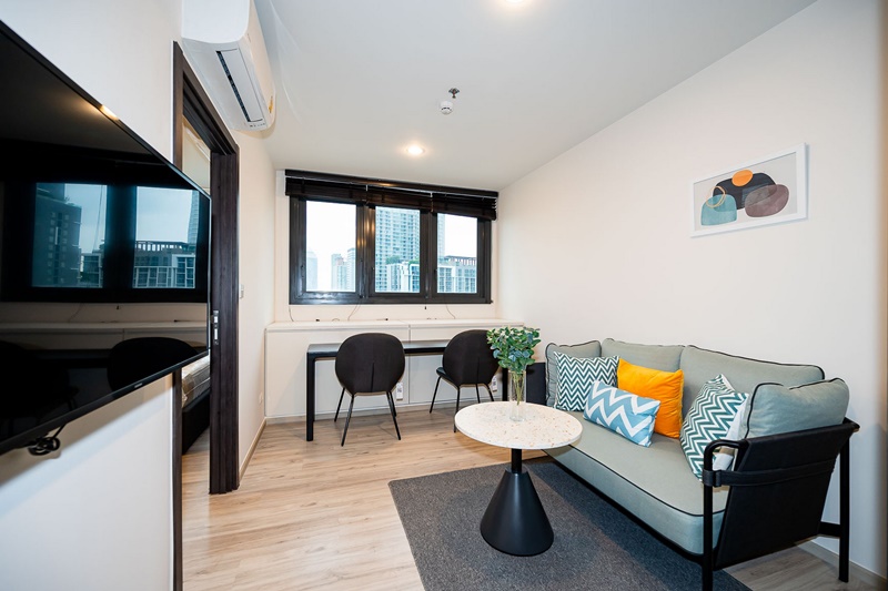 ให้เช่าคอนโด เอ็กซ์ที ห้วยขวาง พื้นที่ 35.1 ตร.ม. 1 ห้องนอน เช่า 19,000 บ/ด