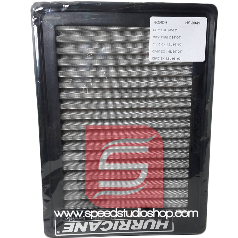 กรองอากาศ สแตนเลส Hurricane Honda City Type Z /Civic CX DX EX
