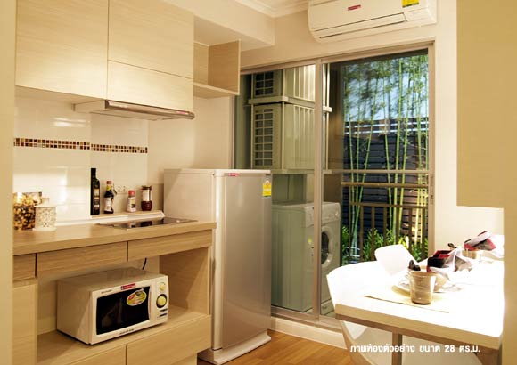 ให้เช่าคอนโด ลุมพินี เพลส รัชโยธิน พื้นที่ 28 ตร.ม. 1 ห้องนอน ให้เช่า 10,000 บ/ด