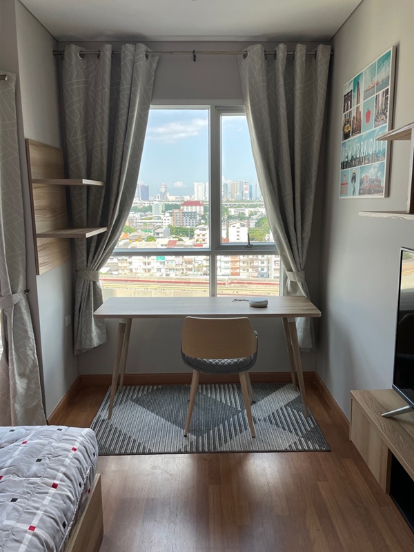 ให้เช่าคอนโด ลุมพินี เพลส เตาปูน อินเตอร์เชนจ์ พื้นที่ 23 ตร.ม. สตูดิโอ เช่า 8,500 บ/ด