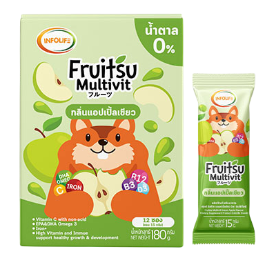 INFOLIFE วิตามินอาหารเสริมสำหรับเด็ก รวมชงดื่ม เจลลี่ไอรอน ไฟเบอร์อิมมูพลัส สำหรับเด็ก 6 เดือนขึ้นไป