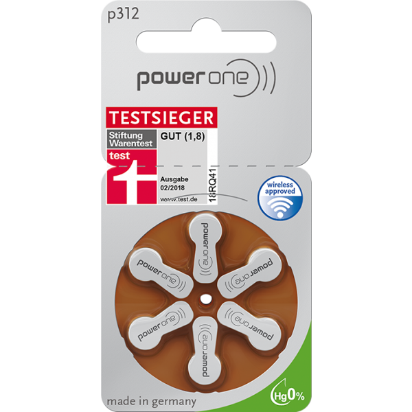 ถ่านเครื่องช่วยฟัง Powerone เบอร์ 312