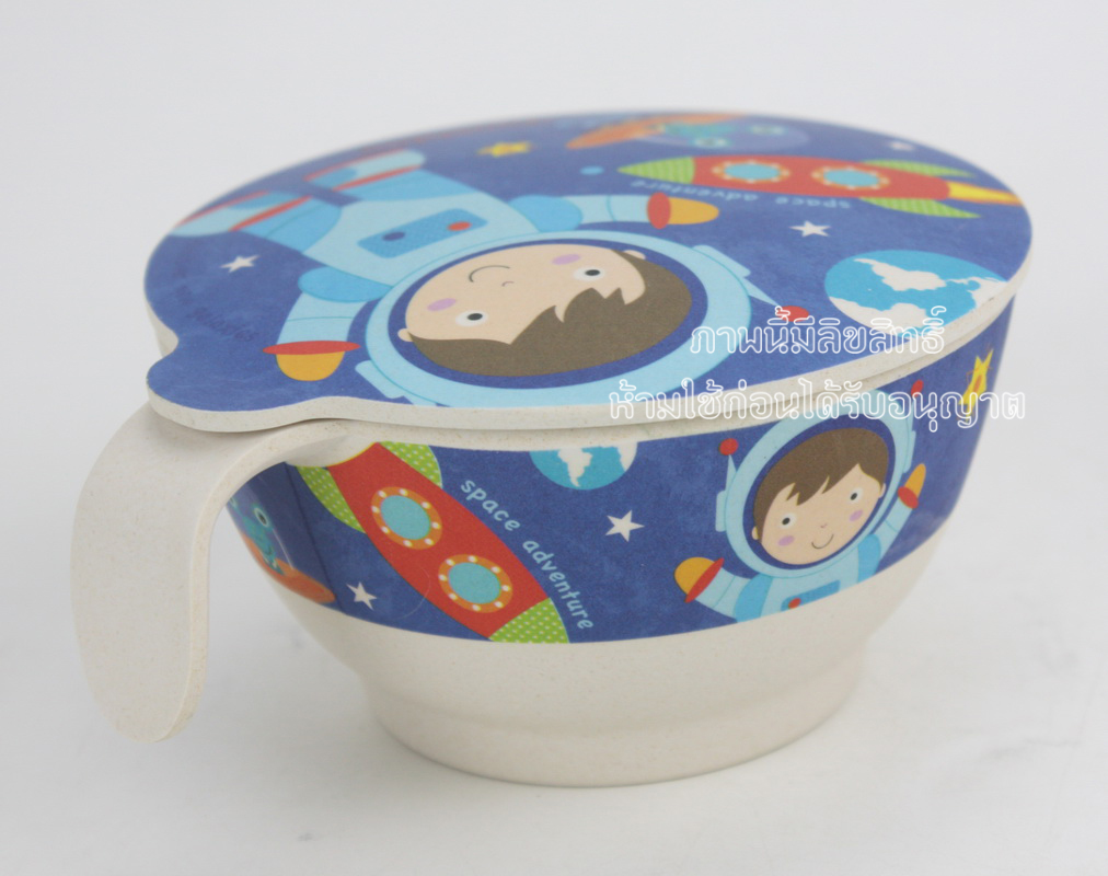 Yookidoo ชุดชามบดอาหารเด็กเยื่อไผ่ ชุดชามบดอาหาร 300มล.