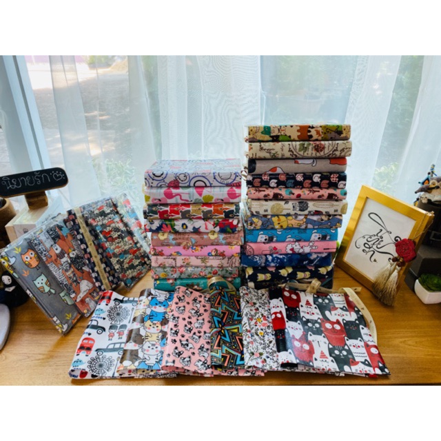 ปกผ้าเคลือบกันน้ำ เนื้อผ้าเคลือบพลาสติก ขนาด 8" ( Pocket Book )