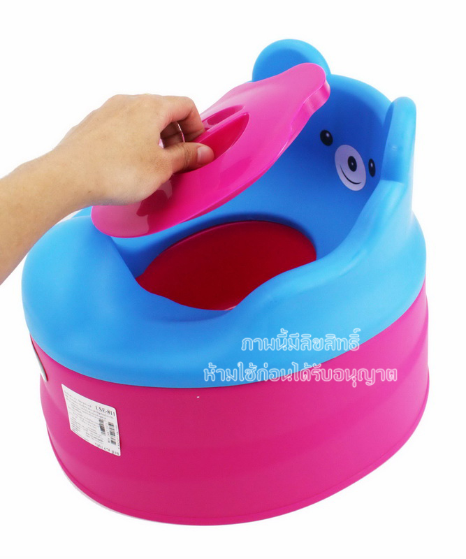 Fin กระโถน หน้าหมี สำหรับเด็ก 2in1