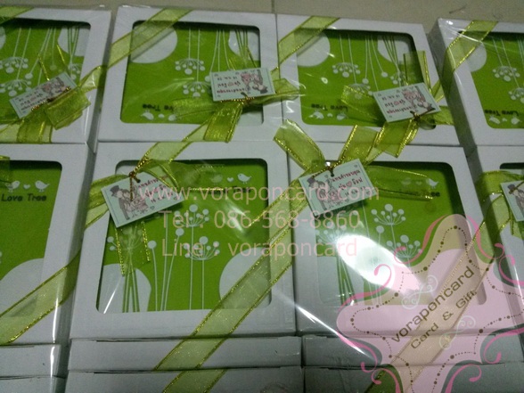 จานรองแก้วยางหยอดแพคกล่องสีขาว