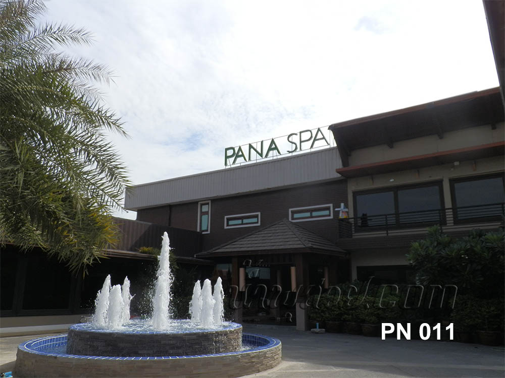 บ่อน้ำพุวงกลม 2 ชั้น หน้าร้าน PANA SPA ที่รังสิต คลอง3