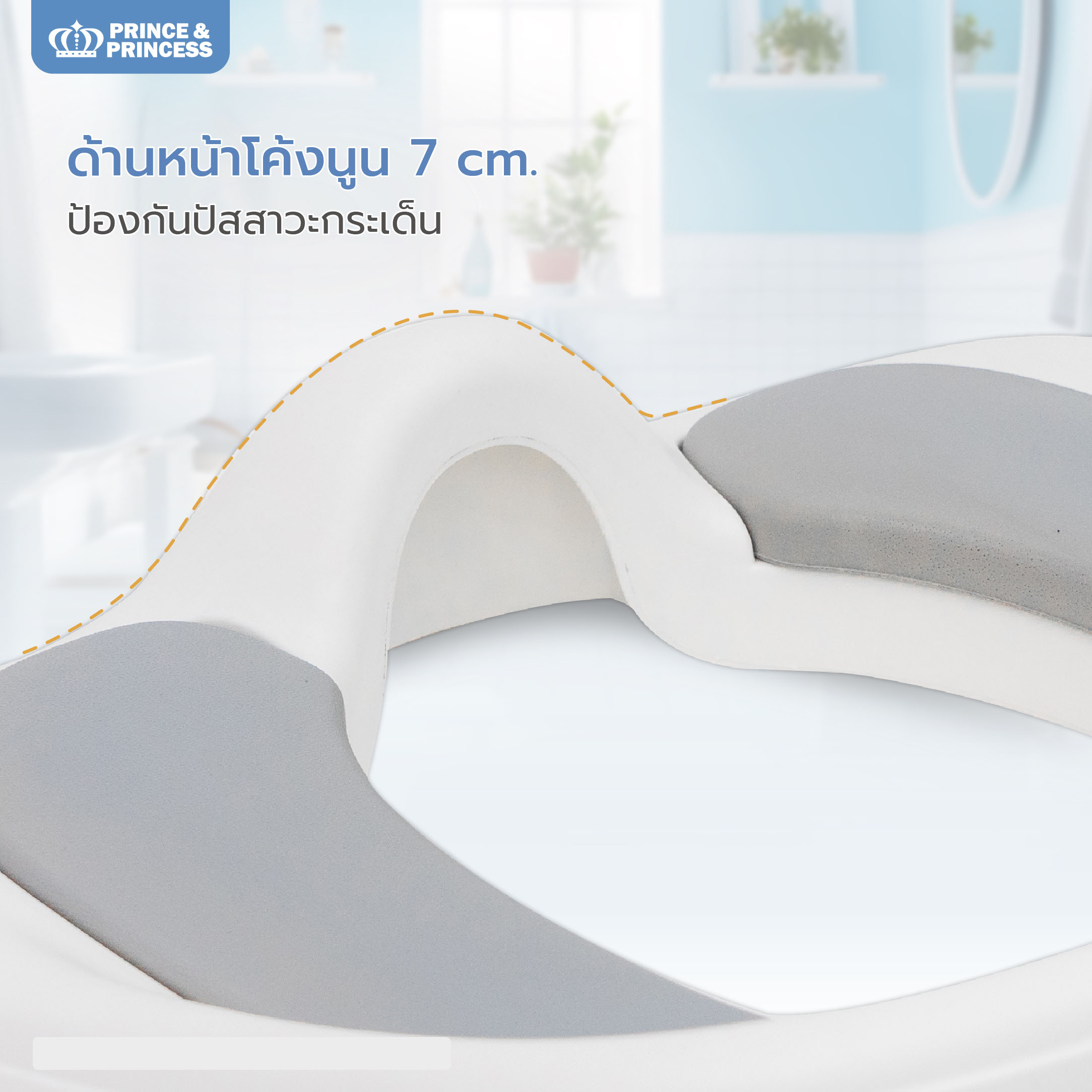 Prince & Princess บันไดชักโครกเด็ก 2in1 Baby Potty Ladder
