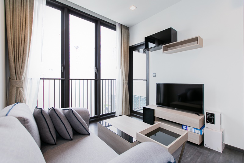 ให้เช่าคอนโด เดอะ ไลน์ อโศก-รัชดา พื้นที่ 34.5 ตร.ม. 1 ห้องนอน เช่า 22,000 บ/ด