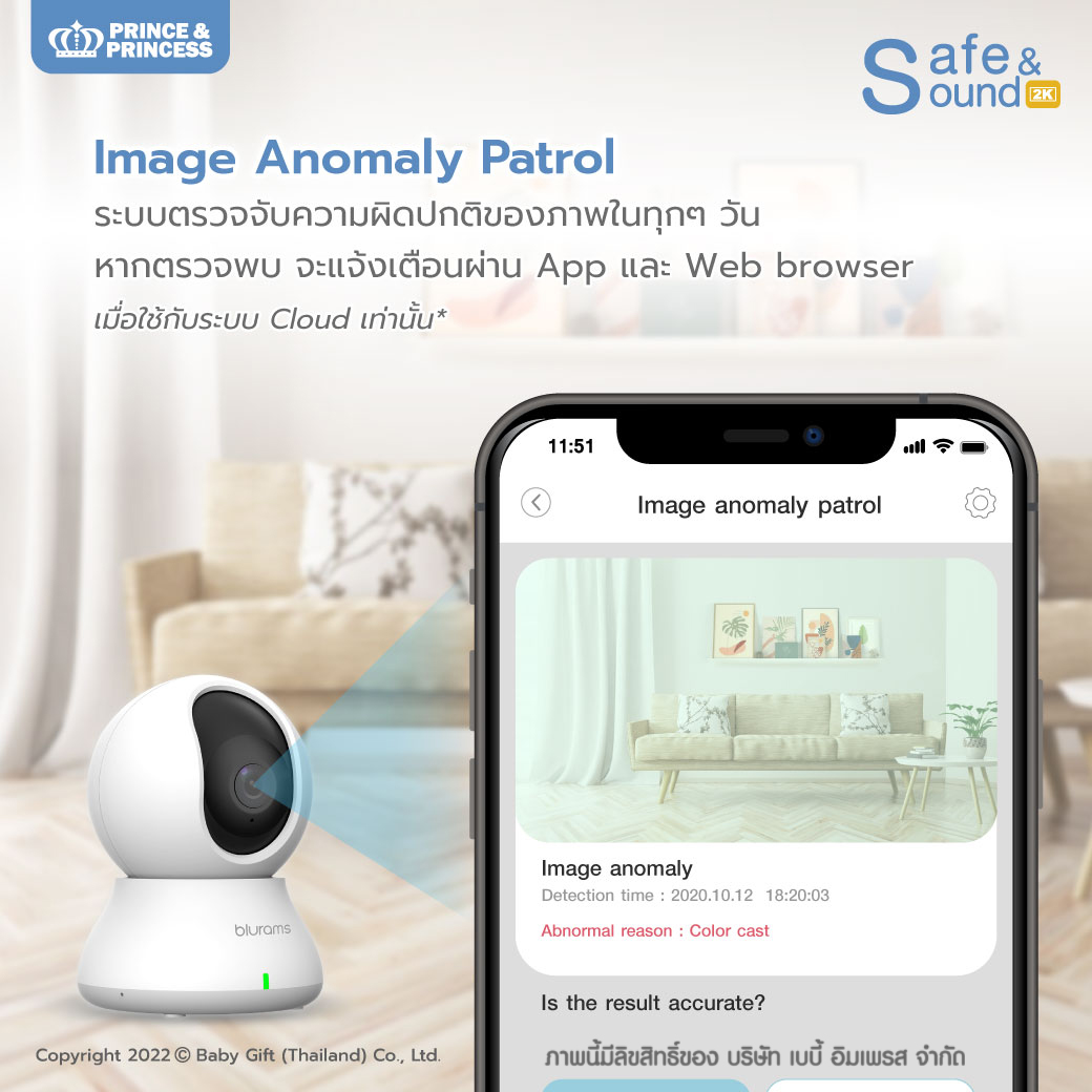 Prince & Princess เบบี้มอนิเตอร์ Baby Monitor รุ่น Safe & Sound 2K