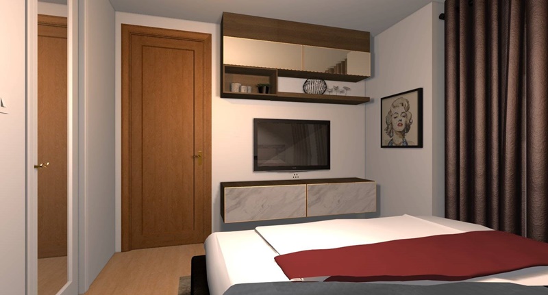 ให้เช่าคอนโด เฉลิมนิจ อาร์ท เดอ เมซง พื้นที่ 39.10 ตร.ม. 1 ห้องนอน เช่า 39,000 บ/ด