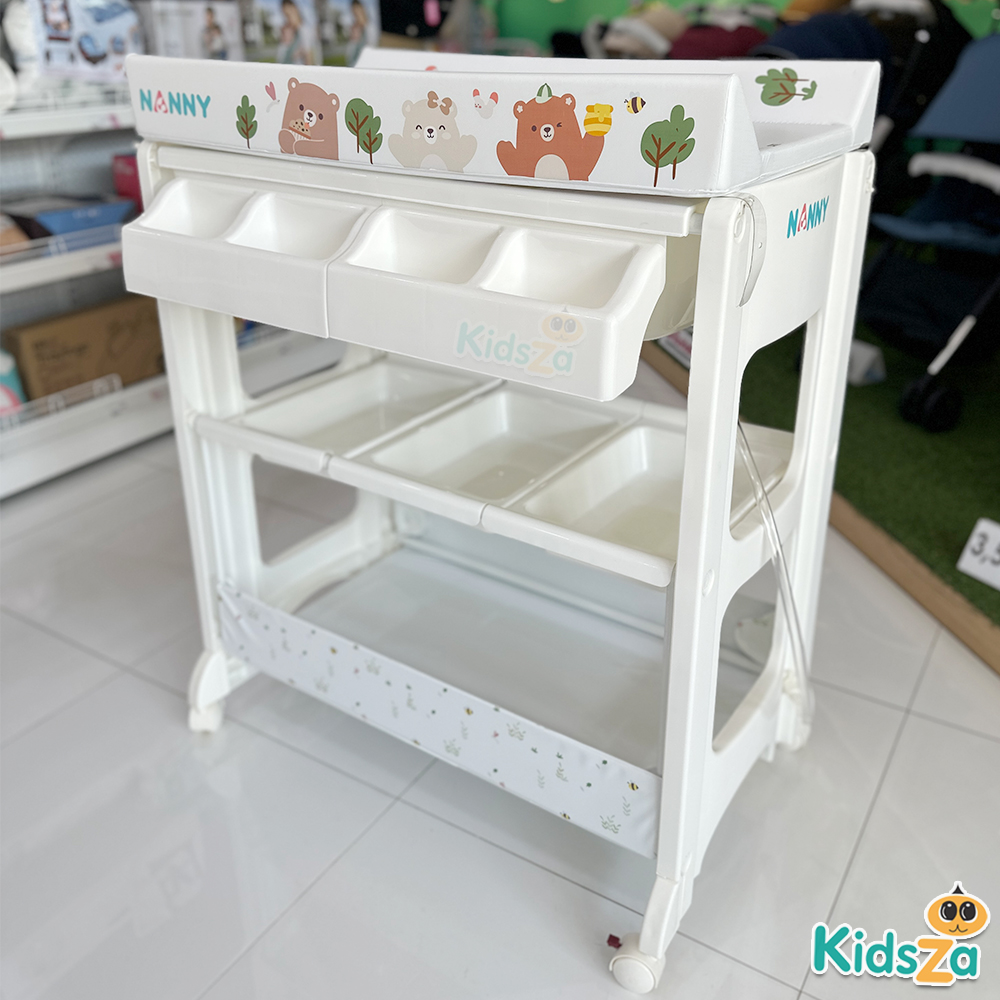 Nanny โต๊ะอาบน้ำเด็ก พร้อม เบาะเปลี่ยนผ้าอ้อม 3-in-1