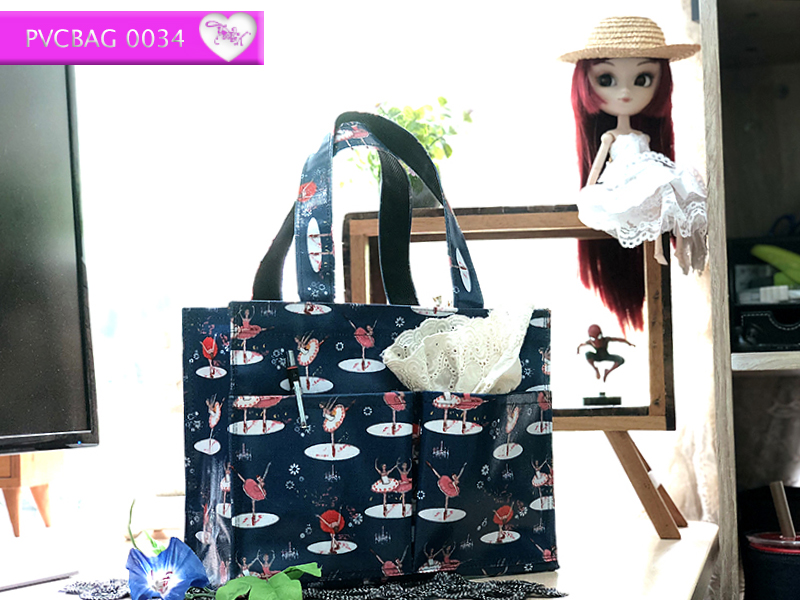 กระเป๋าผ้าเคลือบ PVC กันน้ำ ใส่เอกสาร (A5)กรม.บัลเล่ต์