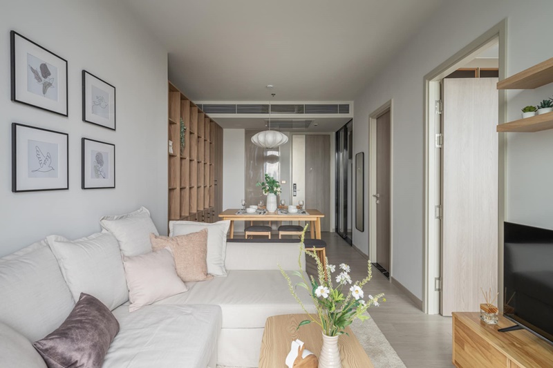 ให้เช่าคอนโด วันไนน์ไฟว์ อโศก-พระราม 9 พื้นที่ 43 ตรม. 1 ห้องนอน เช่า 30,000 บ/ด