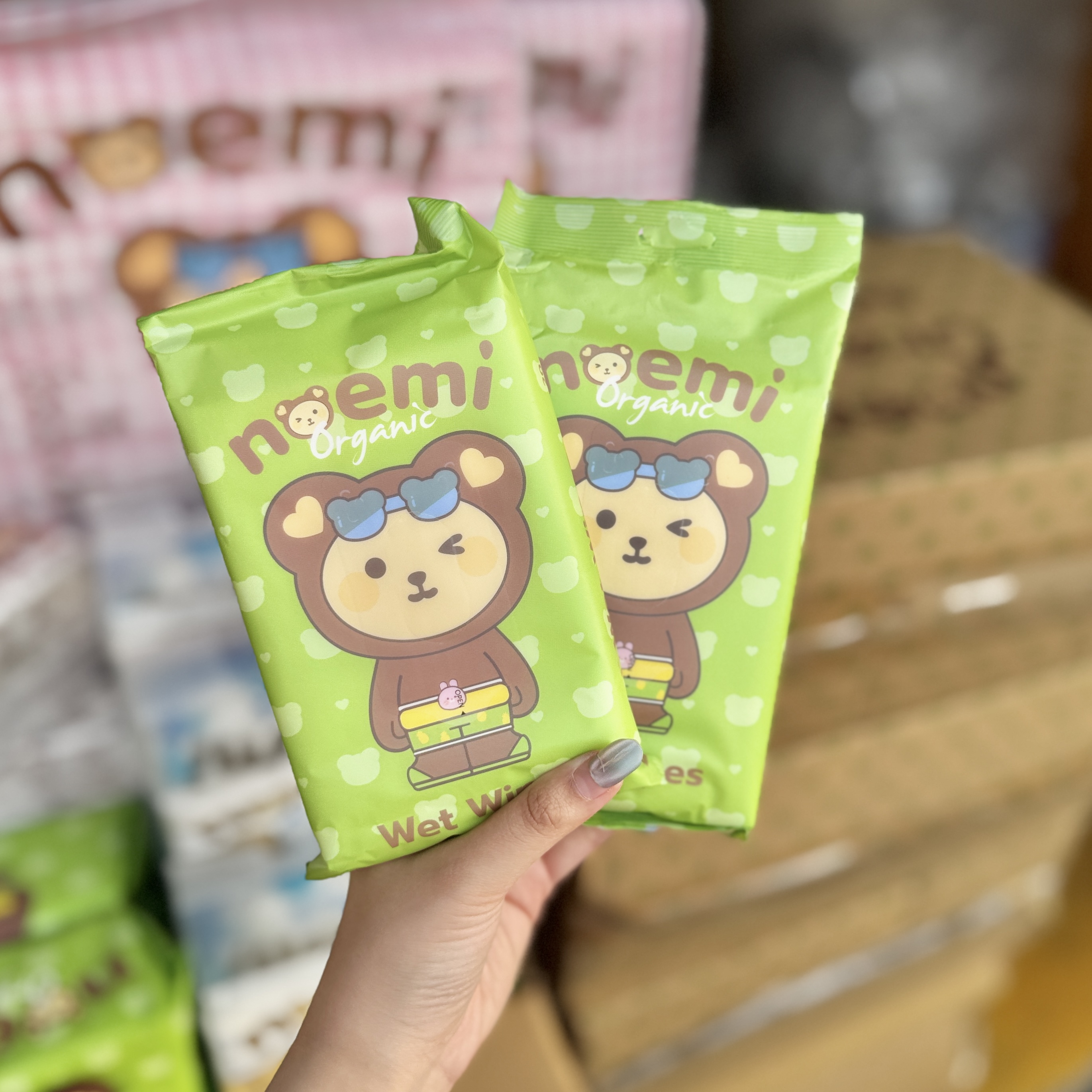 Noemi ทิชชู่เปียกย่อยสลายได้ ผ้าเช็ดทำความสะอาด ไม่มีน้ำหอมและแอลกอฮอล์ สำหรับเด็กทารก