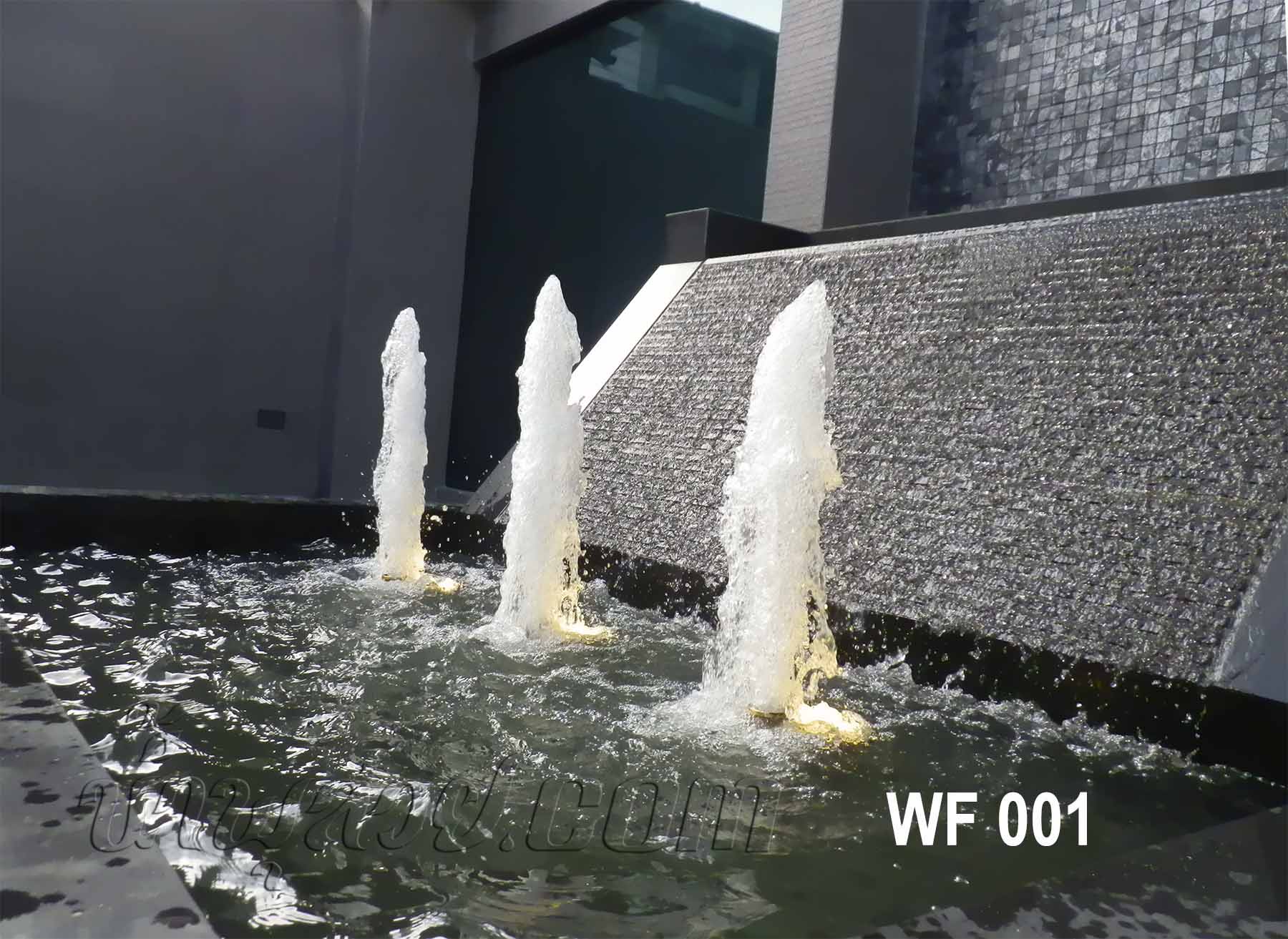 บ่อน้ำพุ-น้ำล้น ด้านหน้า บริษัท World Fair รวม 2 บ่อ