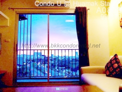 ให้เช่าคอนโด ยู ดีไลท์ @ หัวหมาก สเตชั่น พื้นที่ 38 ตรม. ห้องมุม วิวเมือง 1 ห้องนอน