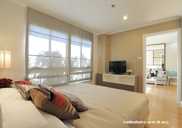 ให้เช่าคอนโด ลุมพินี เพลส รัชโยธิน พื้นที่ 28 ตร.ม. 1 ห้องนอน ให้เช่า 10,000 บ/ด