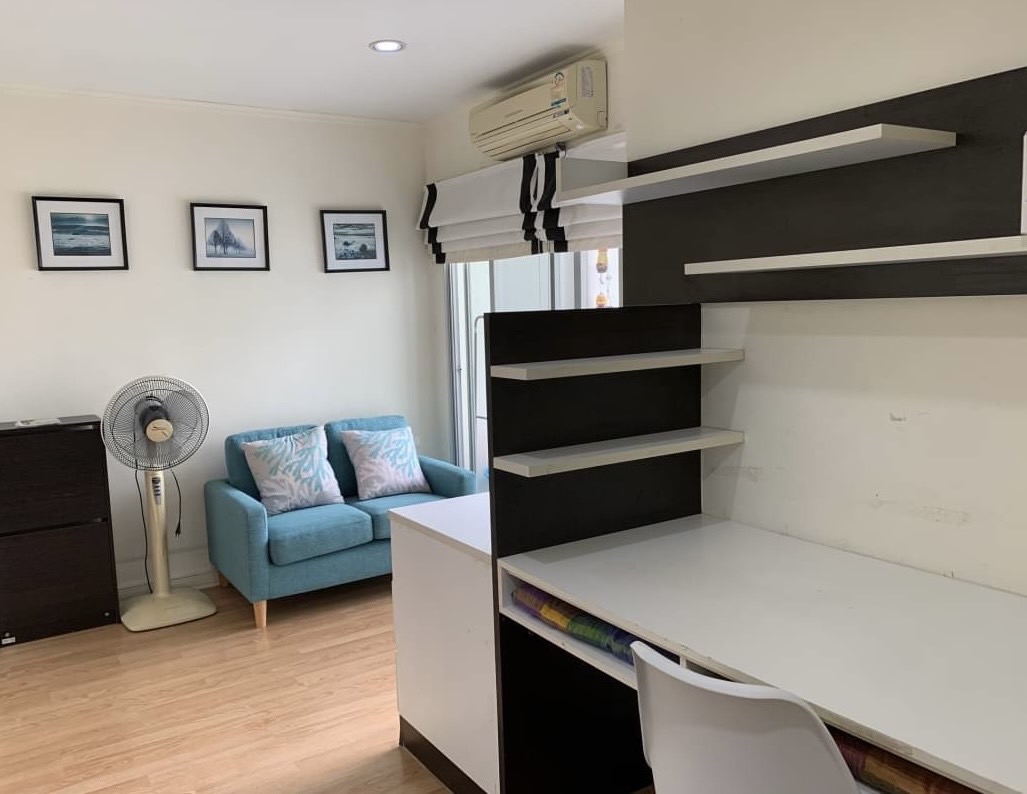 D8-28.1 คอนโดให้เช่า Lumpini Ville Ramintra-Laksi ชั้น 12 พื้นที่ 30 ตรม. วิวถนนโครงการ