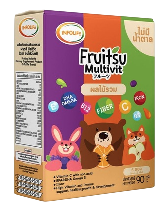 INFOLIFE วิตามินอาหารเสริมสำหรับเด็ก รวมชงดื่ม เจลลี่ไอรอน ไฟเบอร์อิมมูพลัส สำหรับเด็ก 6 เดือนขึ้นไป