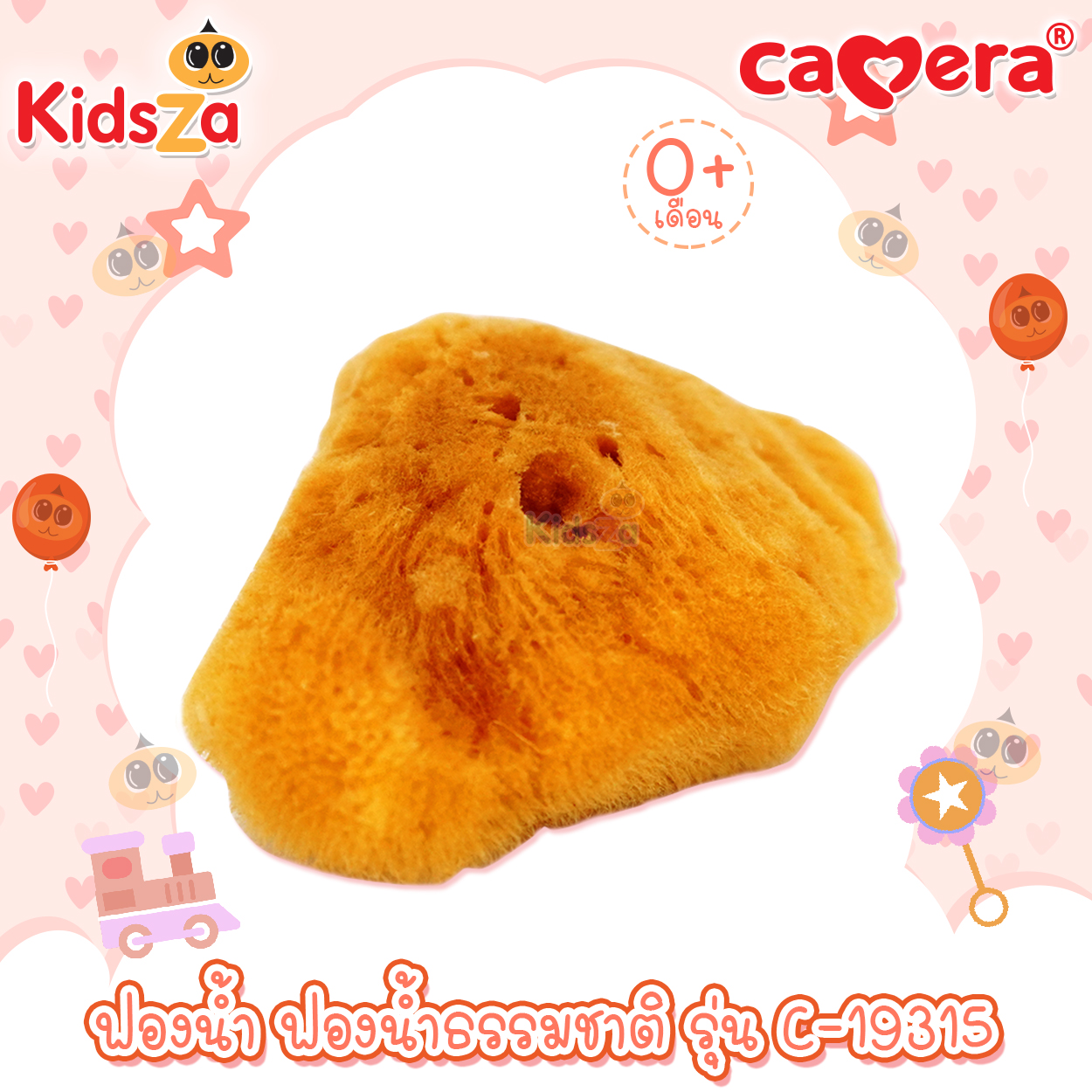 Camera ฟองน้ำ ฟองน้ำธรรมชาติ รุ่นฟองละเอียด Natural Sea Sponge C-19315