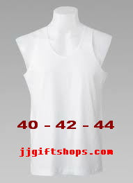 เสื้อกล้ามสีขาว ตราห่านคู่ ขนาด 40 - 42 - 44