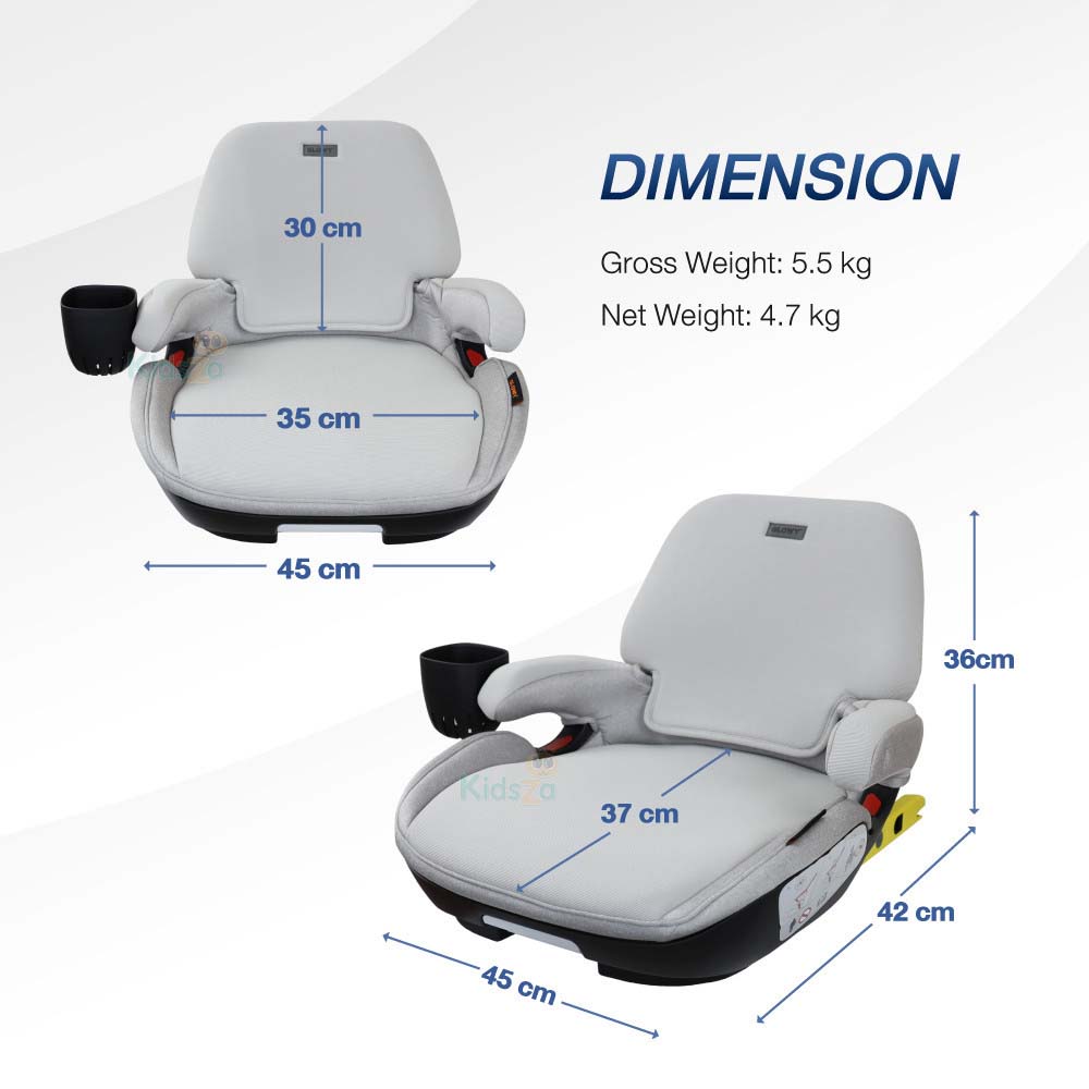 GLOWY Star คาร์ซีท บูสเตอร์ 2in1 carseat Booster isofix