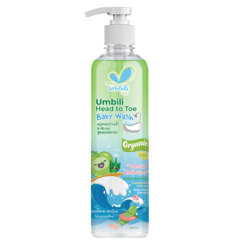 Umbili อัมบิลี่ เฮด ทูโท เบบี้วอช สบู่เหลวอาบน้ำและสระผม