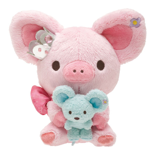 ตุ๊กตา Piggy Girl หมูน้อยอุ้มช้าง ขนาด 8 นิ้ว