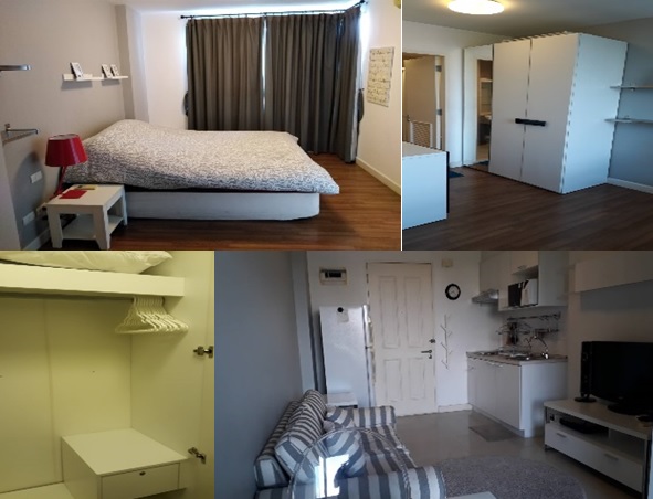 ให้เช่าคอนโด เดอะ โคลเวอร์ ทองหล่อ พื้นที่ 35 ตร.ม. 1 ห้องนอน เช่า 12,000 บ/ด