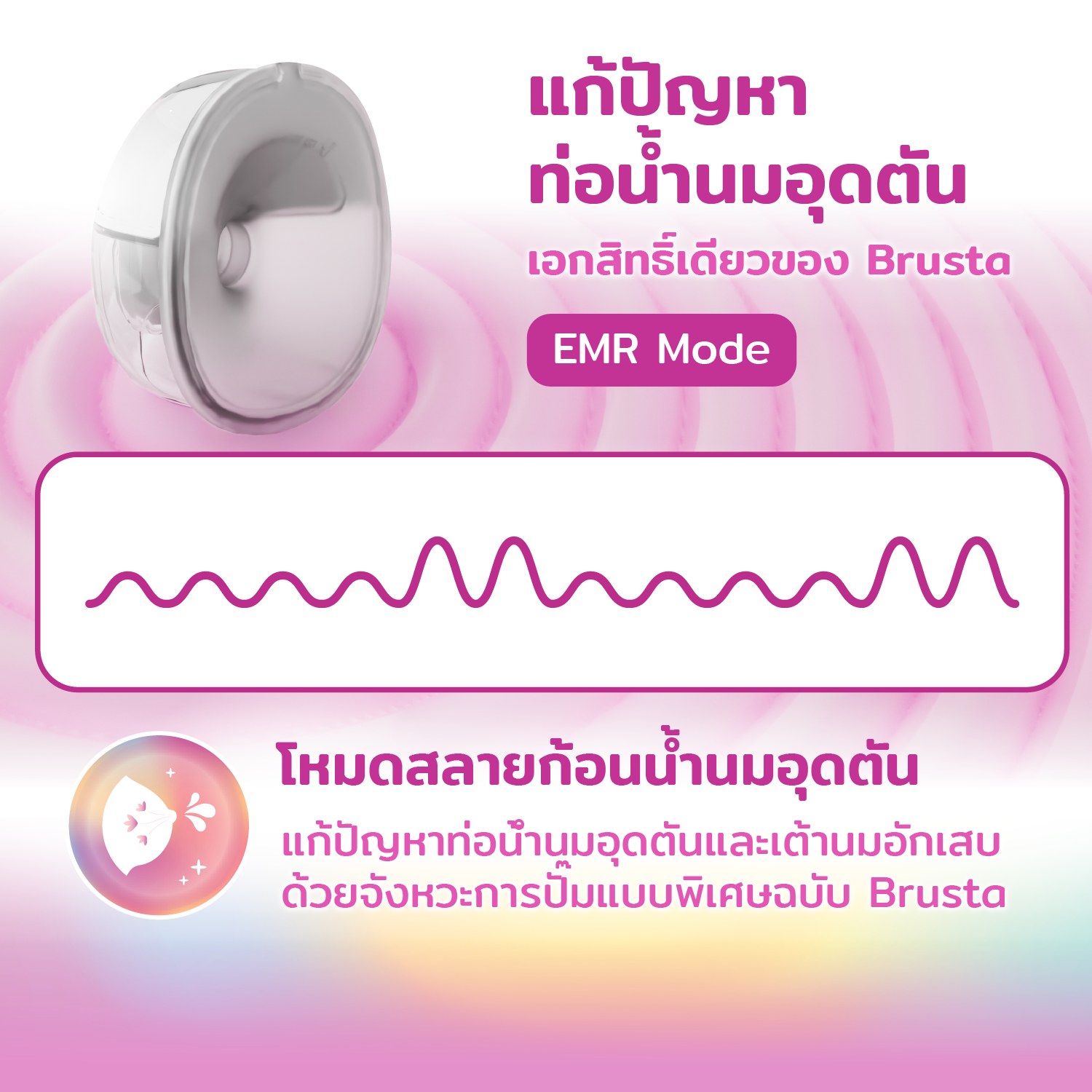 Brusta Miracle Mere เครื่องปั๊มนมไร้สาย เครื่องปั๊มนมไฟฟ้า ปั๊มนมไร้สาย