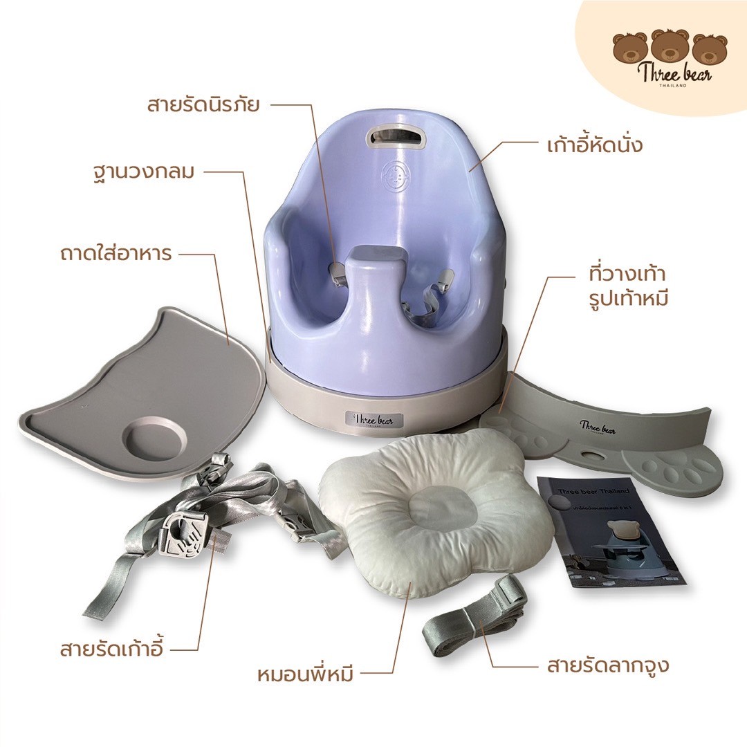 Three bear เก้าอี้หัดนั่งเด็ก เก้าอี้กินข้าวเด็ก เก้าอี้เสริมพัฒนาการเด็ก 6เดือน