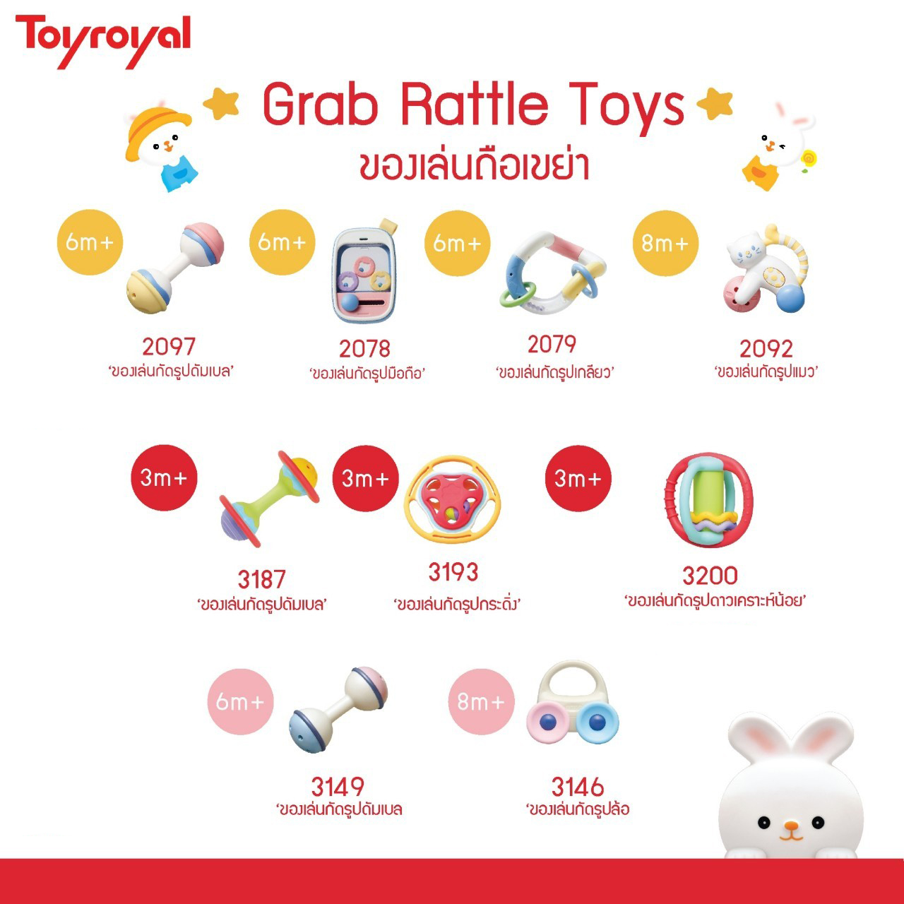 Toyroyal ของเล่นกัด เขย่า ของเล่นเสริมพัฒนาการ รุ่น LOM