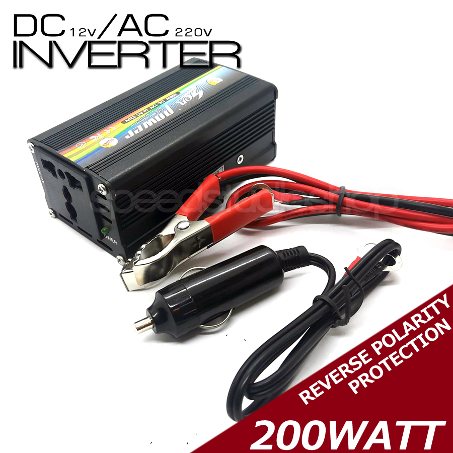 Sen Inverter เครื่องแปลงไฟรถเป็นไฟบ้าน หม้อแปลงไฟ ตัวแปลงไฟรถ ใช้อุปกรณ์ไฟบ้านได้ในรถ ขนาด 200 watt DC 12V to AC 220V