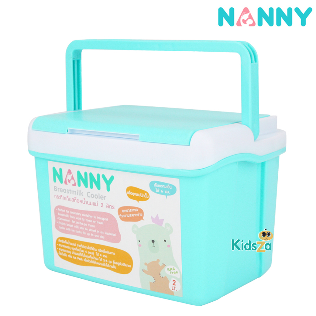 Nanny เซต กระติกเก็บสต็อคน้ำนมแม่ 2 ลิตร + เจลเก็บความเย็น 2 ซอง