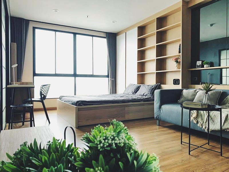 ให้เช่าคอนโด เดอะ ทรี อินเตอร์เชนจ์ พื้นที่ 29.5 ตร.ม. สตูดิโอ เช่า 10,000 บ/ด